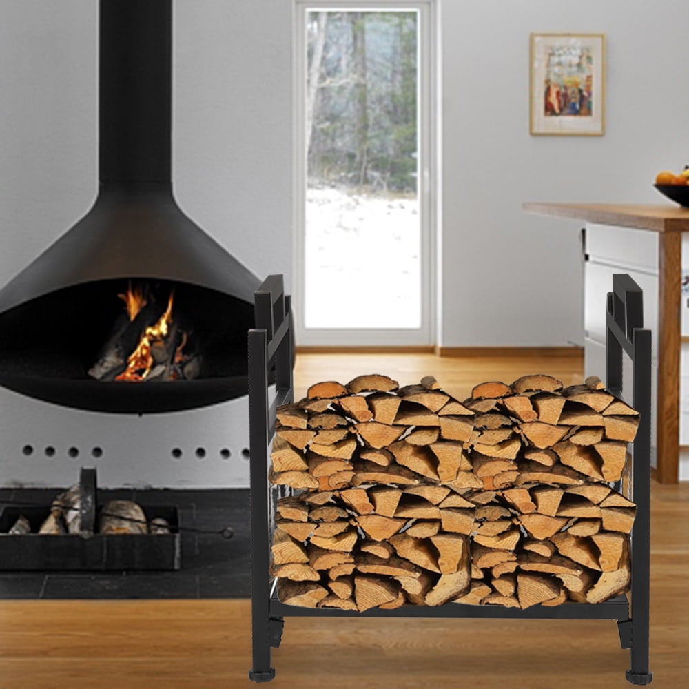 Indoor Fireplace Log Stand, Rustproof Outdoor Firewood Logs Rack