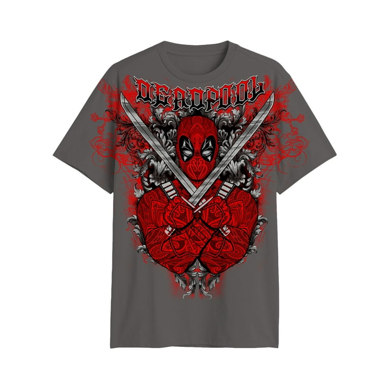 Deadpool Mens Graphic Short Sleeve Tee, Sizes XS-3XL Deadpool Mens Graphic Short Sleeve Tee, Sizes XS-3XL
