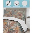 thumbnail image 4 of Quilts Twin XL Size, Green Brown Copper Rust Soft Comforter Bedding Set for Bed, Retro Industrial Mottled Art Lightweight Quilted Bedspread with Pillow Cover(2 Pieces) for All Season, 68x98 Inch, 4 of 7