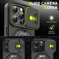 thumbnail image 4 of Dual Layer MagSafe Case with Rotating Stand and Privacy Camera Cover for iPhone 16 Pro Max - Red, 4 of 5
