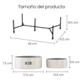 thumbnail image 2 of Plato para Perro E-PETS Set 2 Piezas Cerámica con Base Elevada 1.3 L y 500 ML, 2 of 8