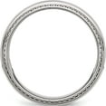 thumbnail image 2 of Stainless Steel Polished 8mm Textured Edged Band (Size 13) Made In China sr475-13, 2 of 5