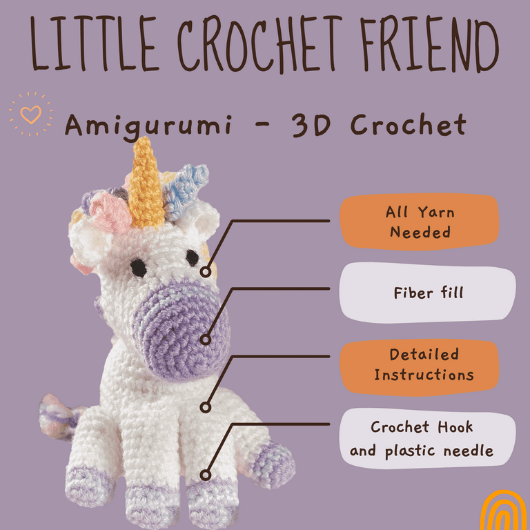 Leisure Arts Crochet Friend Kit Unicorn