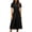A-Solid Black, variant on UVN Summer Dresses for Women Short Sleeve Ribbed Casual Midi Dress Ladies Floral Print Sundress with Pockets