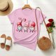thumbnail image 1 of Xuyuer Women's Lover Printed Round Neck Short Sleeve T-Shirt, Cute Casual Graphic Tee Top for Date Nights, Anniversary Gifts and Couple Outfits, 1 of 7