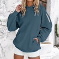 thumbnail image 4 of Bovemsi Sweatshirt for Women Fashionable Casual Zipper Pocket Round Neck Long Sleeve Hooded Camo Hoodie, 4 of 6