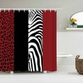thumbnail image 2 of Simple Geometric Pattern Fabric Shower Curtain Bathroom Curtains Stripes Mosaic Bath Screen Waterproof Polyester, 2 of 6