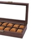 thumbnail image 5 of Caja de Almacenamiento de Reloj de Madera, Joyero, Ventana de Vidrio, Almohada de Reloj Suave Bloqueable, Soporte de Exhibición a Prueba de Polvo, Est 12 Cuadrícula Salvador Caja de reloj, 5 of 10