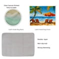 thumbnail image 3 of Latch Hook Rug Kit Beach Scene with Palm Trees Beach Chairs Pre-printed Handmade Carpet Crochet Yarn Craft DIY Hook and Latch Door Mat Tapestry for Home Floor Decoration 52x38cm-1, 3 of 7