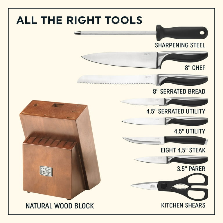 Chicago Cutlery Avondale 16-Piece Kitchen Knife Set with Chicago Cutlery Avondale 16-Piece Kitchen Knife Set with