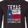 thumbnail image 4 of Inktastic Established December 29, 1845 Texas Flag Long Sleeve Youth T-Shirt, 4 of 5