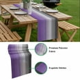 thumbnail image 5 of Purple Gray Ombre Table Runner - 70 Inch Long, Kitchen Dining Table Runner Dresser Scarves, Vintage Country Wooden Farmhouse Decor for Coffee Tables Wedding Party Banquet, 5 of 8