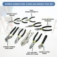 thumbnail image 2 of Master Mechanic Ensemble de 10 Pinces et Clés en Acier au Carbone, JK2019002, 2 of 8