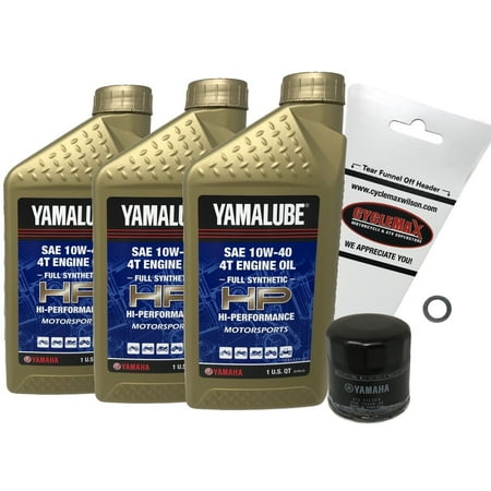 2007-2015 Genuine Yamaha GRIZZLY 700 Full Synthetic 10w40 Oil Change Kit