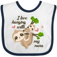 thumbnail image 3 of Inktastic Hanging with My Nana Boys or Girls Baby Bib, 3 of 4