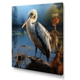 thumbnail image 2 of Designart "Sunrise Portrait Grey Pelican s Morning Watch I" Animals Wall Decor, 2 of 5
