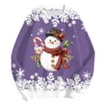 thumbnail image 7 of Towmus Christmas Sweatshirts for Women Loose Fit Snowman Printed Graphic Sweatshirts Roundneck Fall Pullover Tops, 7 of 7