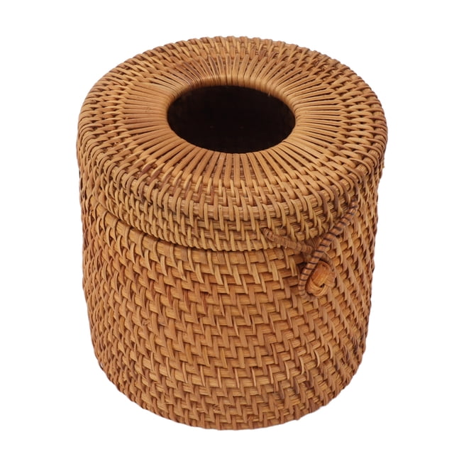Cubierta De La Caja De Pañuelos De Ratán, Soporte De Cajas De Pañuelos Rectángulos Para Sala De Estar Dormitorio De Cocina De , Soporte De Tejido Facial Tejido Cubierta De