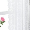 thumbnail image 1 of Finecity Cortinas De Encaje Blanco De 63 Pulgadas De Largo – Cortinas De Encaje Transparentes Con Patrón De Azulejos Florales Shabby Chic Para Dormitorio Con Cabecera De Bolsillo Superior, Cortinas De, 1 of 1