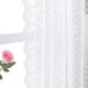 thumbnail image 1 of FINECITY Cortinas de encaje blanco de 72.0 in de largo – Juego de cortinas de encaje transparente floral blanco para sala de estar/puerta francesa, cortinas de ventana de encaje blanco aireadas, 2 pan, 1 of 1