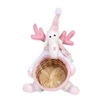 Christmas Decorations, Christmas Doll Candy Bowl Christmas Candy Storage Xmas Candy Storage Candy Dish Christmas Container for Holiday Table Desk Christmas Ornament Exchange Flute Ornament