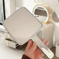 thumbnail image 3 of huanledash Makeup Mirror Reusable Compact Clear Exquisite Round/Square Waterflow Texture Handheld Travel Mirror Daily Use, 3 of 8