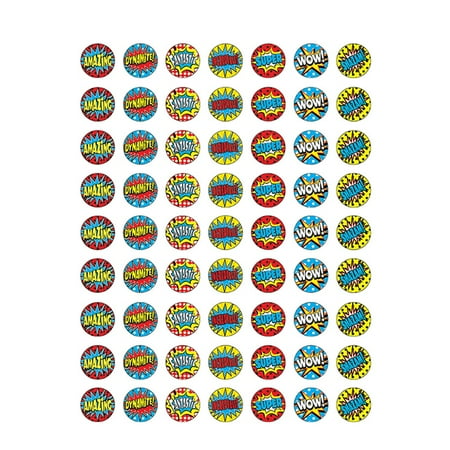 UPC: 0088231956426 | Teacher Created Resources Superhero Mini Stickers Multicolor 387/Pkg TCR5642