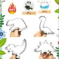thumbnail image 4 of 7 Piece Dinosaur Cookie Cutter Set--Footprint and Head, Tyrannosaurus(T-Rex), Brontosaurs, Spinosaurus, Triceratops, Pterodactyl, Baking Mold for  Dinosaur Birthday Part, 4 of 9