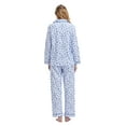 thumbnail image 2 of GLOBAL Women's 100% Cotton Flannel Pajama Set - Cozy Winter 2-Piece Loungewear with Button-Down Top & Pants, Size S-3XL, 2 of 6