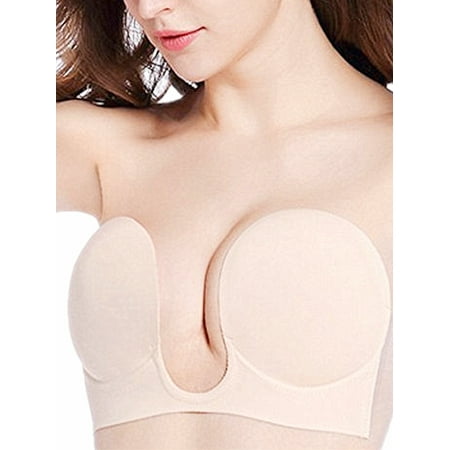 Emmababy Silicone Push-Up Strapless Backless Self-Adhesive Gel Stick Invisible Bra