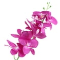 thumbnail image 4 of Plantas artificiales de una sola rama, hojas de orquídea rosa artificial para el hogar/jardín Púrpura, 4 of 9