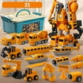 thumbnail image 1 of JUNWELL RRCSS Magnetic Transform Engineering Car Assembled Toys Transforming Robot Toys Set For Boys 6 In 1 Magnetic Construction Trucks Transform Robot Play Vehicles, 1 of 3