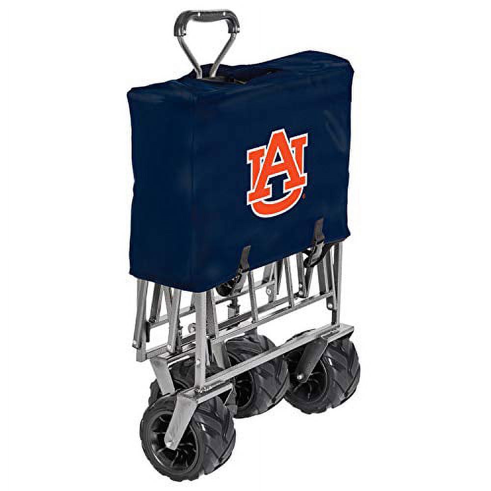 Smart Design Collegiate Heavy-Duty Utility Collapsible Sports Wagon –Auburn Tigers