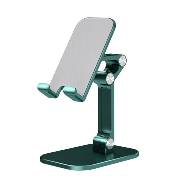 yeacher Adjustable Foldable Desk Stand for Mobile Phones and Tablets - Compact, Ergonomic Design with Non-Slip Base, Suitable for iPhone and iPad - Green
