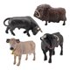 thumbnail image 4 of 4 Unids Realistas de de ón Juguetes Playset Bull Bison Ranch Cow Set ños Cumpleaños de Navidad Decoración yotijar Figuras de simulación, 4 of 10