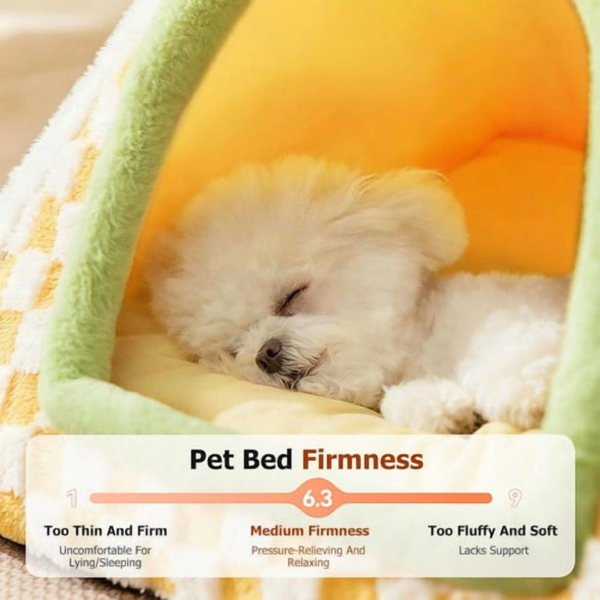 ShadeMart Foldable Cat Bed Cave with Removable Pillow, Conical Soft Pet Bed with Anti-Slip Bottom & Complimentary Blanket, Washable for Indoor Cats