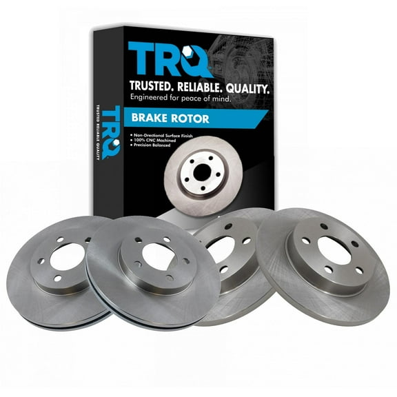 TRQ Front & Rear Brake Rotors Set Fits Select 1994-2000 Ford Taurus 1993-1994 Lincoln Continental Mercury Sable