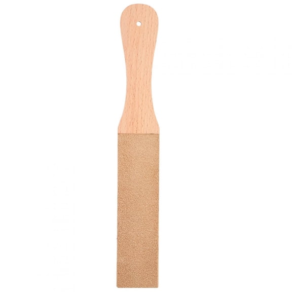 Craftsmanship Elevated, Vegetable Tanned Leather Knife Honing Strop, Double Sided Tool For Razor-Sharp Results, Wooden Handle For Secure Grip, Polishing Leather Strop With Dual