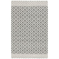 SAFAVIEH Marbella Mervyn Diamond Area Rug, Black/Ivory, 5' x 8'