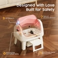 thumbnail image 4 of PetPivot AS12 Automatic Cat Litter Box Self-Cleaning with Safety Protection, Liners, Mat And Front Entry Step Included, Pink, 4 of 10