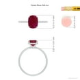 thumbnail image 5 of ANGARA Natural Thin Shank Cushion 1.4 ct Ruby Ring with Diamond Accents in 14K White Gold for Women (Size-8x6mm) | July Birthstone, Birthday, Anniversary, Jewelry Gift for Women | Natural Ruby Ring, 5 of 10