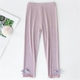 thumbnail image 2 of fatyb Thin Leggings for Girls Stretch Cotton Bottom Casual Elastic Waist Kids Girls Lightweight Pants, 2 of 5