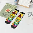thumbnail image 6 of Lsque Geometry Dash Printed Crew Socks, Moisture-Wicking Socks, Athletic Socks for Men Breathable Cushion Socks Casual Sport Socks for Running Traveling, 6 of 6