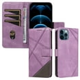 thumbnail image 6 of Designed for iPhone 14 Pro Max Case Wallet, Men Women Flip Folio Cover with PU Leather Stand Credit Card Holders Slots Wrist Strap Magnetic Clasp Phone Case for iPhone 14 Pro Max, Purple, 6 of 6