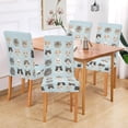 thumbnail image 2 of Yayeee 2 Pack Dining Chair Covers Stretch Parson Chairs Slipcovers Seat Protector, Cute Cat Faces, 2 of 6
