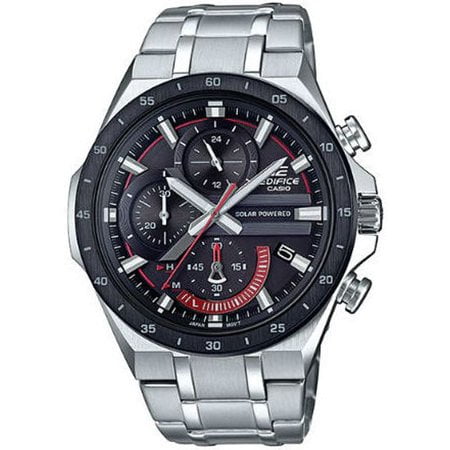 Men s Casio Edifice Steel Solar Powered Chronograph Watch EQS920DB 1AV Walmart