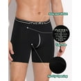 thumbnail image 4 of INNERSY Men's Soft Underwear No Fly Modal Boxer Briefs Tagless Trunks 3-Pack(L,Black), 4 of 6