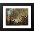 thumbnail image 2 of Jean-François de Troy 24x19 Black Modern Framed Museum Art Print Titled - The Sentencing of Aman, 2 of 5