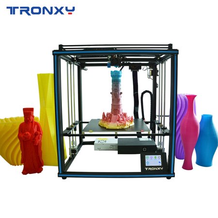 Tronxy New Upgraded High Accuracy 3D Printer DIY Kit Support Auto Leveling Resume Printing Filament Run Out Detection Building Size 400*400*400mm with Heatbed Touchscreen 8GB TF Card & PLA Sample