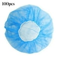 thumbnail image 1 of Flmtop 100Pcs Disposable Non Woven Home Hotel Shower Elastic Hair Net Hat Bouffant Cap, 1 of 9